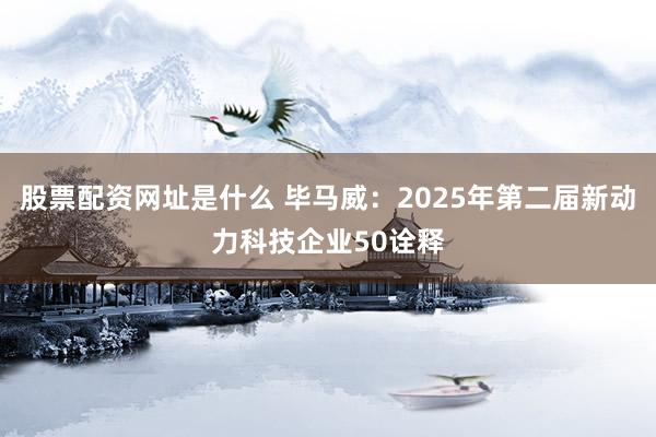 股票配资网址是什么 毕马威：2025年第二届新动力科技企业50诠释